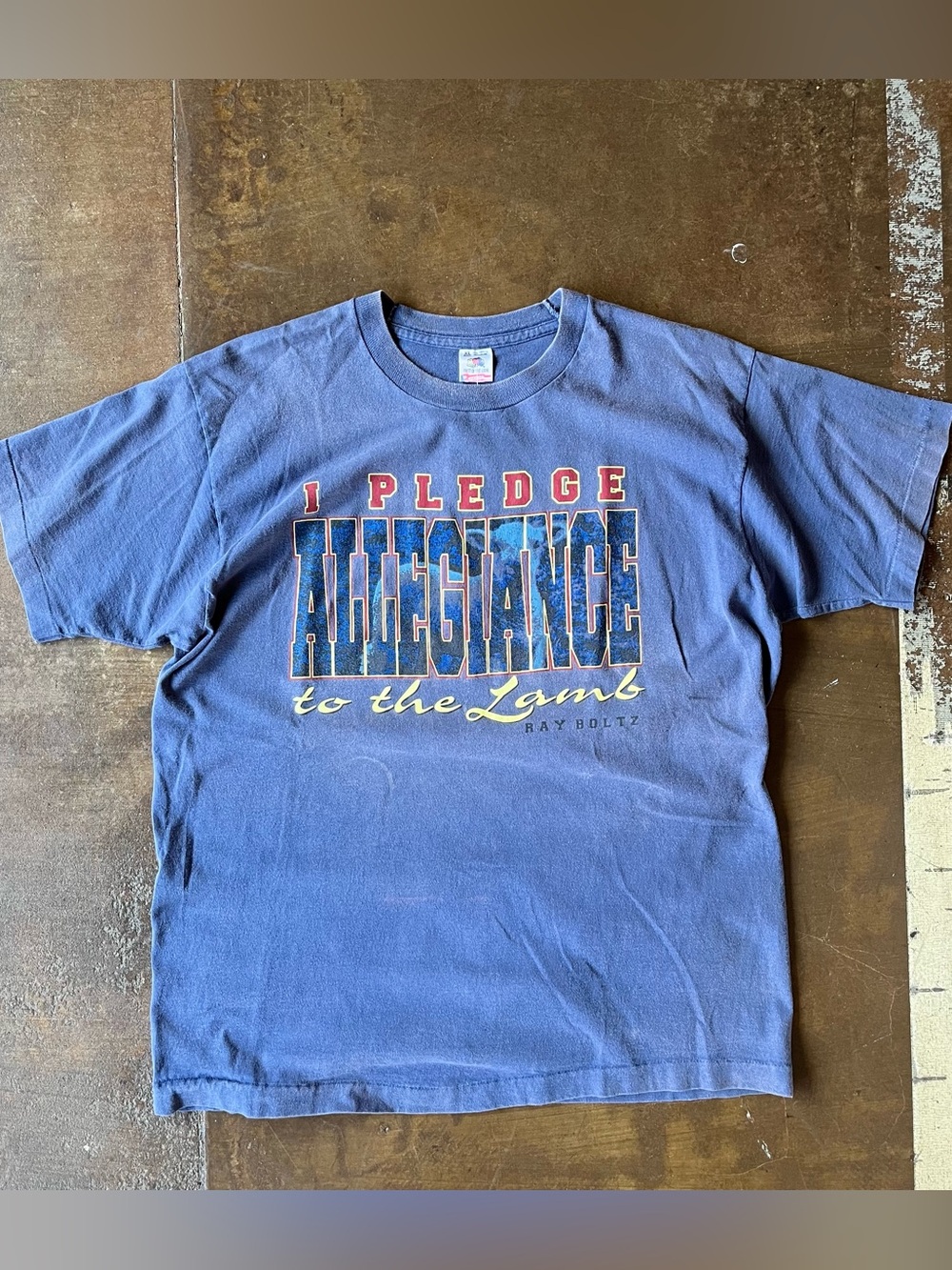Ray Boltz I Pledge Allegiance To The Lamb Vintage 1994 Music Promo Tee USA Made